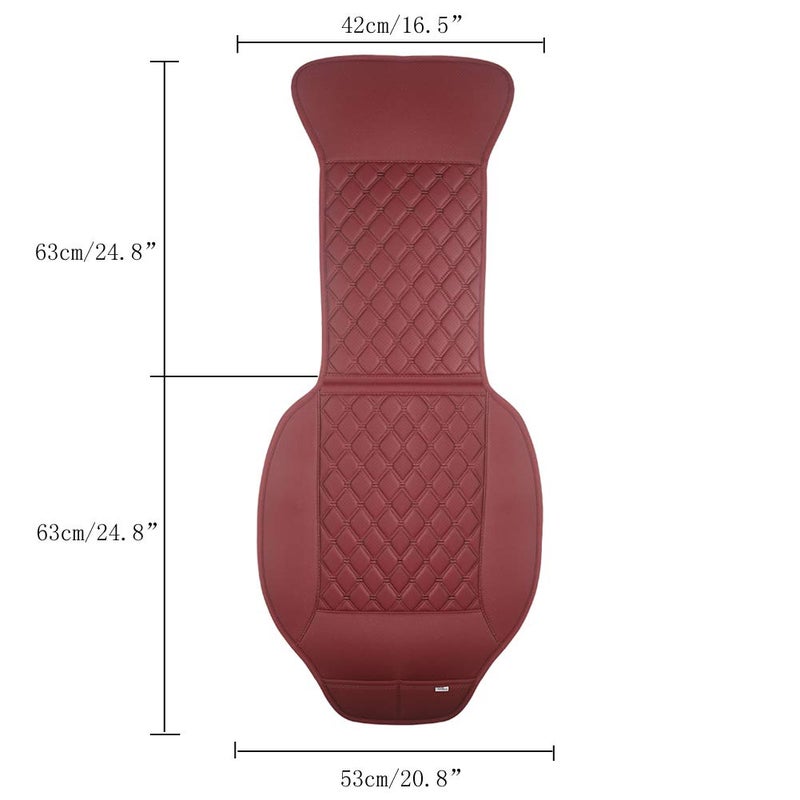 Black Panther Car Seat Cover, Luxury Car Protector, Universal Anti-Slip Driver Seat Cover with Partial Backrest Coverage (Middle Part Only) (1 Piece, Burgund) - Image 5